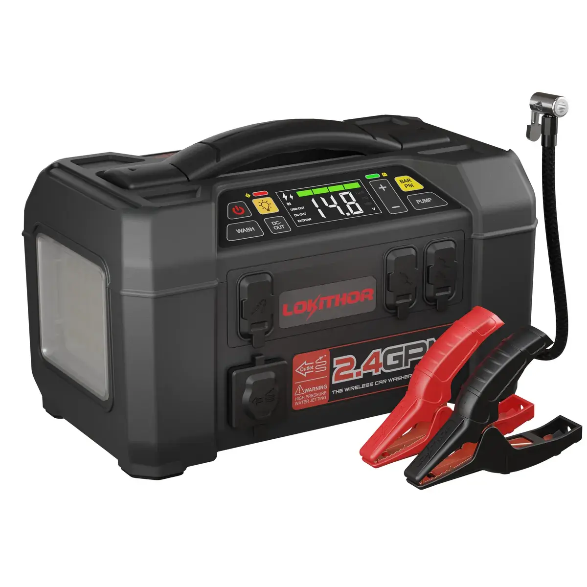 LOKITHOR AW401 Jump Starter, Compressor & Washer